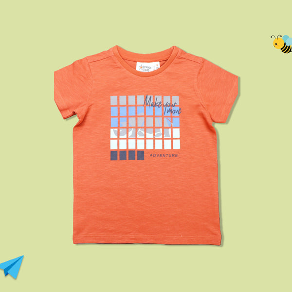 Short sleeve Boys T-shirt with chest print