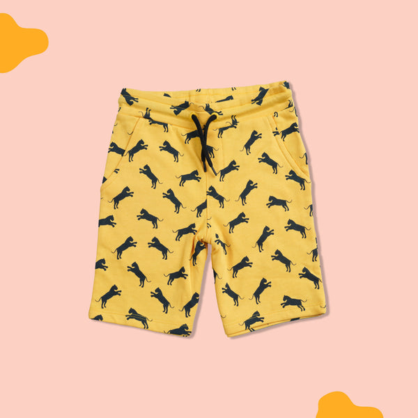 Cheetah Yellow Shorts