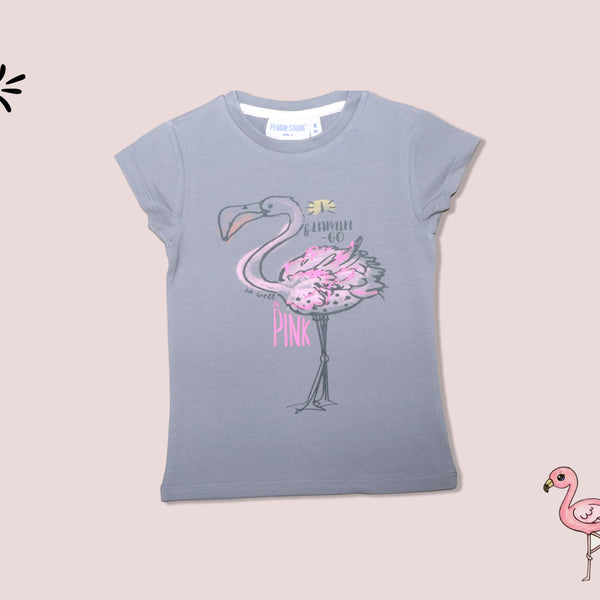 Girls flamingo printed T-Shirt