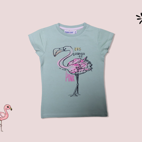 Girls flamingo printed T-Shirt