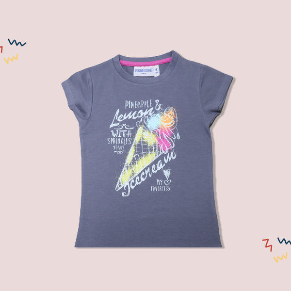 Girls Ice cream printed T-Shirt