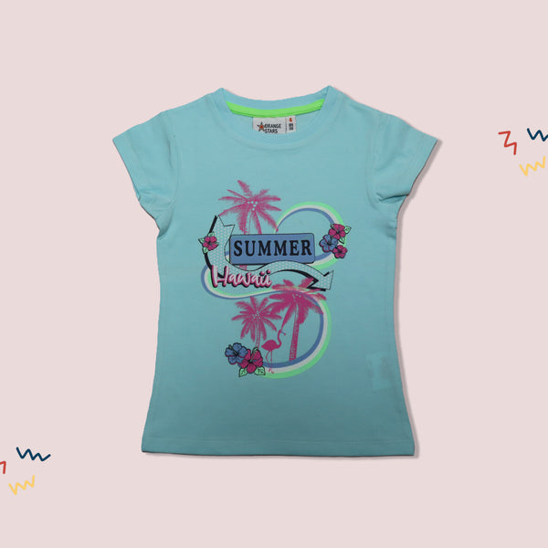Girls Tropical printed T-Shirt